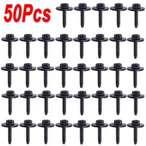 Pack of 50, Black Screw 4.2-1.41 x 20mm 7mm For Chevrolet Chevy GM 11570498 - Picture 1 of 7