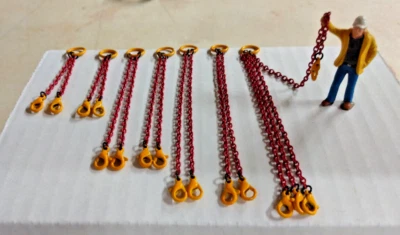 Crane Lifting Sling Chain Set Authentic Liebherr Yellow/Red Chain 1/50th, 1/48th - Image 1 of 3