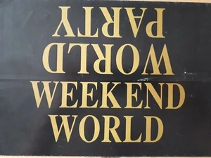world party weekend 1st/2nd/3rd/4th may 1992 rave flyer - Imagen 1 de 3