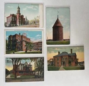 Lot f 5 Haverhill Mass City Hall Bradford Town Powder Gale BPO ELCHS Postkarte #5 - Bild 1 von 11