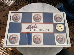VTG 1997 MLB Baseball New York Mets vs New York Yankees Checkers Board Game New - Picture 1 of 4