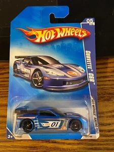 Hot Wheels Corvette C6R 2009 Hot Wheels Racing 5/10 Blue - Picture 1 of 2