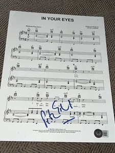 PETER GABRIEL SIGNIERTES AUTOGRAMM BLATTNOTEN IN IHREN AUGEN BECKETT BAS COA AUTO D - Bild 1 von 2