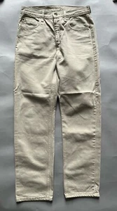 Jeans denim vintage da uomo beige Levi's 615 con scheda arancione taglia W 32 L32 - Foto 1 di 5