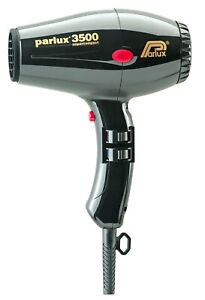Parlux Compact 3500 Turbo Hair Dryer Black includes 2 nozzles + Free Brush