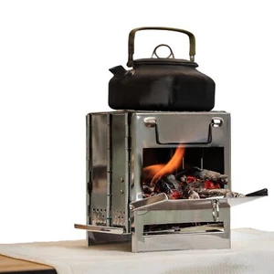 Portable Camping Stove & Grill - Foldable Alcohol/Charcoal/Twig Wood Campfire... - Picture 1 of 9