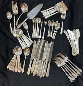 Juego de postre de cena Art Deco Reed & Barton Madamoiselle Mademoiselle 1932 88 piezas - Imagen 1 de 23