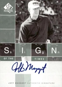 2002 Upper Deck SP Authentic #ST-JM Jeff Maggert Sign of the Times Auto - Picture 1 of 2