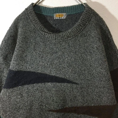 Suéter Vintage Años 90 Manga Larga Gris Hecho en JAPÓN Talla L Foto 1 de 4