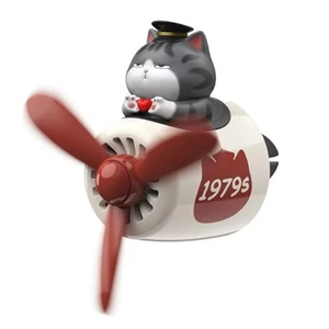 Rotating Propeller Car Air Fresheners Love Cat Pilot Car Perfume - Picture 1 of 6