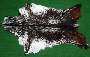 New Goat hide Rug Hair on Area Rug Size 36"x24" Animal Leather Goat Skin G-445 - Picture 1 of 3