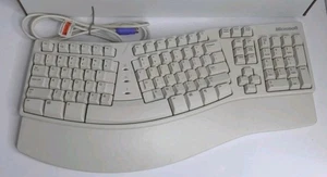 Microsoft KU-0045 X06-19331 Natural Elite Wired PS/2 White Ergonomic Keyboard D2 - Picture 1 of 5