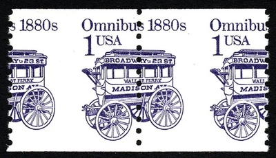 Scott #2225 - EFO - Misperf pair - MNH - 1¢ Omnibus - Image 1 of 2