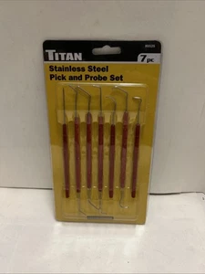 Titan 85525 7-Piece Precision Probe and Pick Set Stainless Steel - Picture 1 of 8