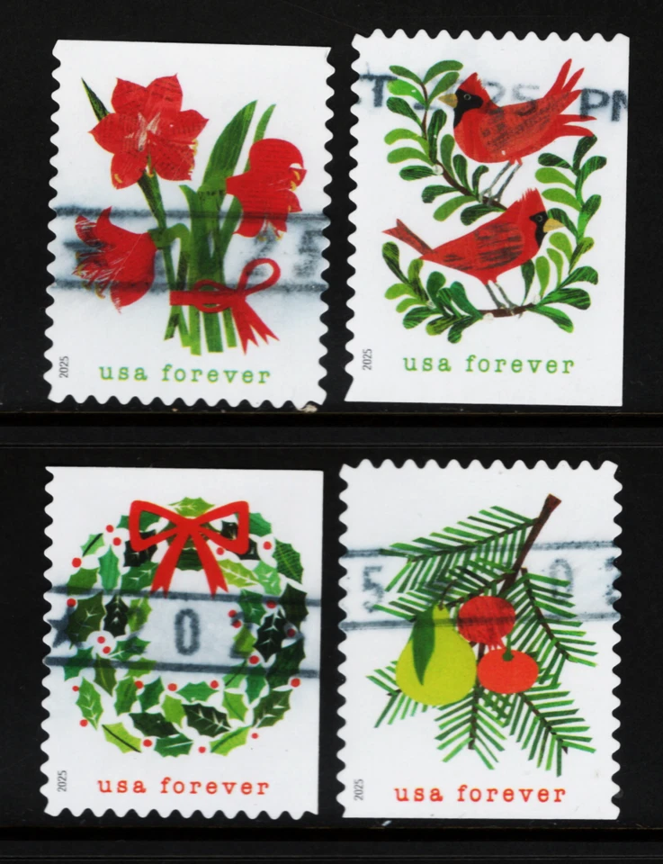 OFF paper #6033-36 Holiday Cheer (used set of 4)Forever 2025 – f439 - Image 1 of 1
