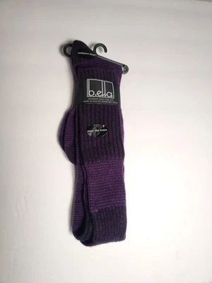 b.ella - Calcetines por encima de la rodilla para mujer - Ciruela - Mezcla de cachemir - Hecho en EE. UU. Foto 1 de 3