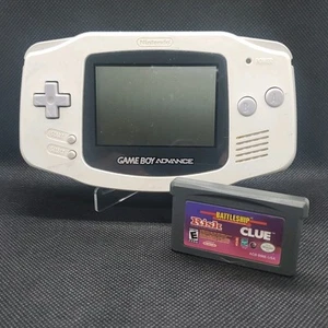 Nintendo Game Boy Advance Gaming Console W/ Battleship, Risk, Clue Game - White - Picture 1 of 4