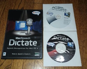MAC Speech Dictate Application disk Intel based Mac OS x 3 Disc Set W/ Keys - Picture 1 of 1