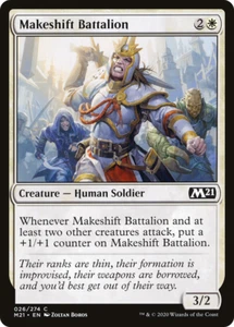 MAKESHIFT BATTALION x4 mtg NM-M M21 Magic Core Set 2021 4 Common - Picture 1 of 1
