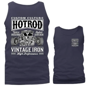 Camiseta sin mangas Hot Rod vintage de hierro personalizada para automóvil clásico - Imagen 1 de 11