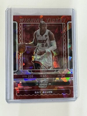 Ray Allen 2019-20 Contenders Optic Winning Ticket RED Cracked Ice PRIZM #16 - Image 1 of 4