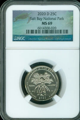 2020-D 25C Salt River Bay NP NGC MS69 - Image 1 of 2