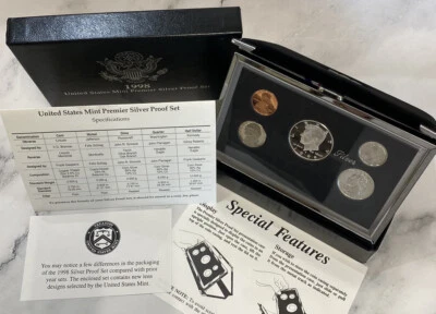 1998 US Mint Premier Silver Proof Set cd - Image 1 of 4