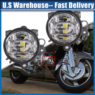 Light W/Mounting Bracket DOT LED Fog Lights For Honda Goldwing GL1800 2006-2017 - Image 1 of 4