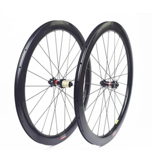 700C 50 25mm Voll Carbon Straße Fahrrad Radsatz Rennen Räder Scheibe Schlauchlos - Bild 1 von 15