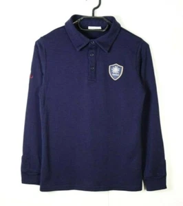WoolLand Norway kids 146-152 Blue Longsleeved POLO SHIRT 100% Finest MERINO WOOL - Picture 1 of 8