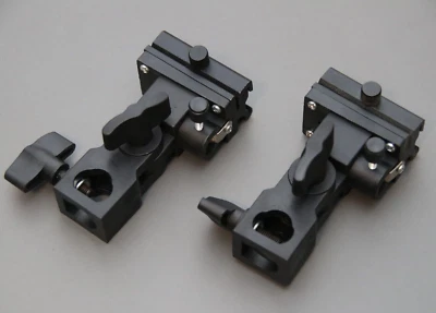 x2 Flash Hot Shoe Umbrella Holders Swivel Studio Light Stand Mount Bracket - Image 1 of 4