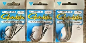 Gamakatsu Hook Heavy Cover Flipping Worm Bait Keeper NS Black - Choose - Picture 1 of 1