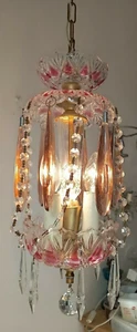 Beautiful Monolight Vintage Red Crystal RCR Old Chandelier Lustre - Picture 1 of 11