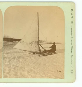 B3655 Elmer/Tenney 1163, Segelschlitten Ahoi!!, Schneeblockade 1881 Minnesota D - Bild 1 von 3