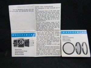 Original Hasselblad Nomogram & Filters Instruction Manual/Booklet - Picture 1 of 6