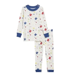 NWT Hanna Andersson Organic Cotton Multi Star Boys Long Sleeve Pajama Set - Picture 1 of 1