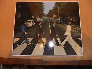 THE BEATLES ABBEY ROAD LP LARGE 8x10 ART CARD JOHN LENNON PAUL McCARTNEY RINGO - Picture 1 of 2