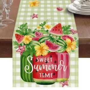 * NEU * SCHÖN ~ SÜSSE SOMMERZEIT ~ WASSERMELONE ~ TISCHLÄUFER ~ 13" X 72" - Bild 1 von 1
