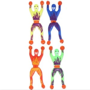 4x WINDOW CRAWLERS Sticky Wall Climber Men Tumblers Kids Birthday Pinata Prizes - Picture 1 of 6