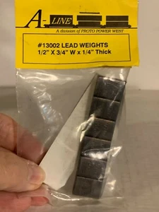 A-LINE #13002 12 Steel Weights 1/2" x 3/4" x 1/4" Thick w/Adhesive Backing - Picture 1 of 1