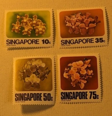 Stamps Singapore 1979 VANDA ORCHIDS, Complete 4V in MNH SC#319-322 - Image 1 of 2