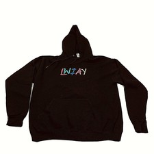 LIWAY PewDiePie Style Black Hooded Sweatshirt Large