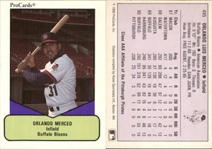 Orlando Merced 1990 ProCards AAA #495 RC Card FREE SHIP *AutographDen* - Picture 1 of 1