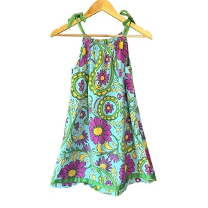 Hanna Andersson Dress 10/140 cm Girls Colorful Floral Paisley Summer Vacation - Picture 1 of 6