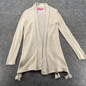 Cárdigan Lilly Pulitzer Tatum frente abierto dorado metálico para mujer XS beige - Imagen 1 de 15