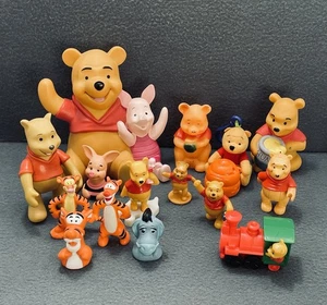 Disney Winnie Puuh, Tigger, Eeyore & Ferkel Set 15 Figuren Bank PVC Vintage - Bild 1 von 24