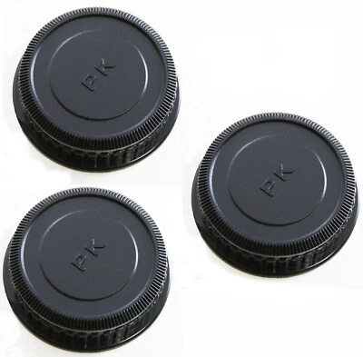 3 x TAPPI TAPPO POSTERIORE COPRI OBIETTIVO PENTAX K REAR LENS CAP COMPATIBILE