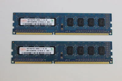 HYNIX HMT112U6BFR8C-G7 1GB 1RX8 PC3-8500U SDRAM DDR3  QTY 2 - Image 1 of 3