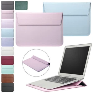 For Macbook M3 Air 13 15 Pro 16 14 11 12 in Leather Laptop Sleeve Bag Case Cover - Picture 1 of 64