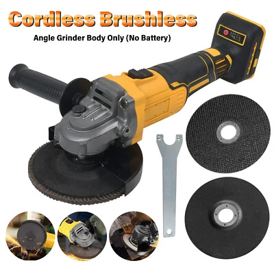 ACELECTRONIC 125mm Brushless Cordless Angle Grinder Efficient for Dewalt 18V 20V Batteries